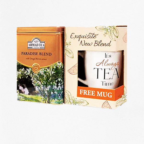 Ahmad Tea Paradise Blend TIN (Pack 12 x 500 g + Glass)
